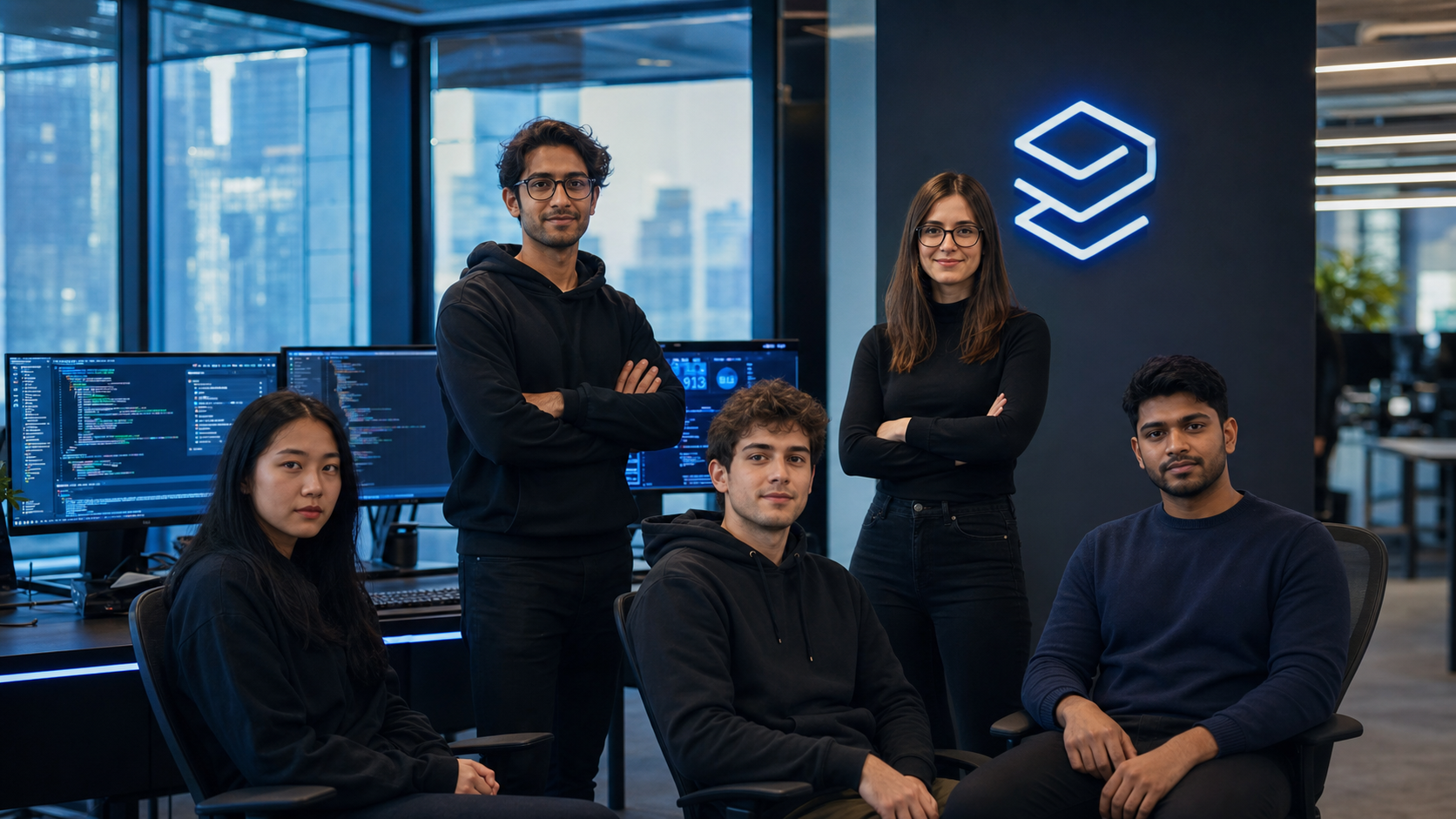 Equipo DEVELIAK trabajando en proyectos tecnológicos